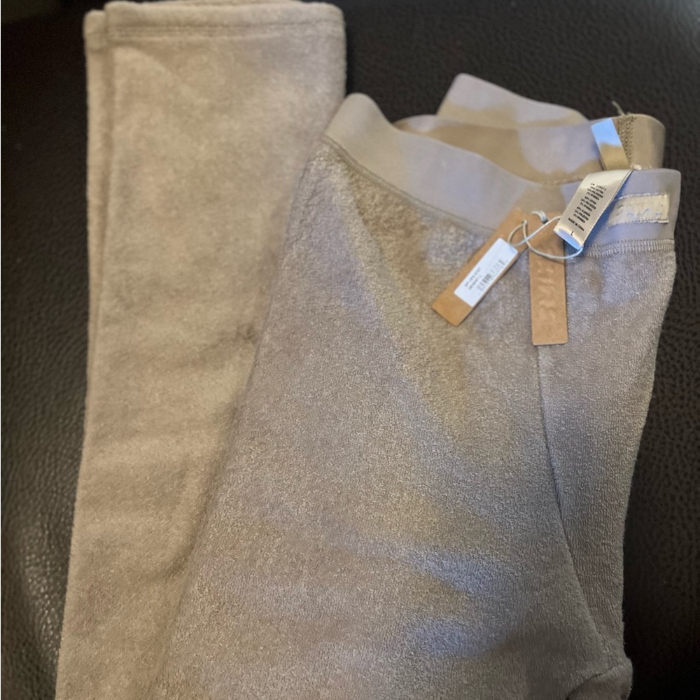 SKIMS KIM KARDASHIAN Women Terry Cotton-Blend Leggings L Desert AP-LEG-0787 NWT